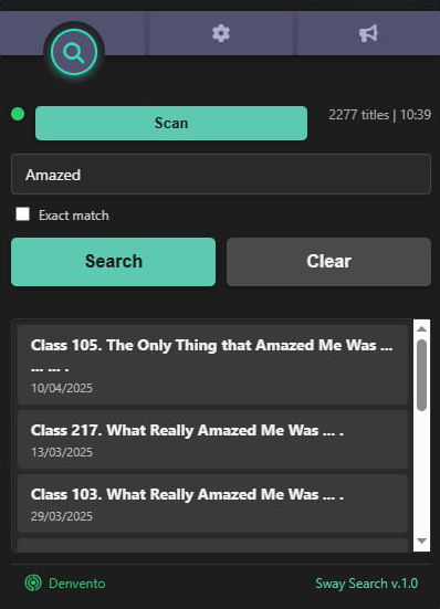 Main search interface